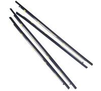 MKVAXR Guarnizioni for porte e finestre, strisce di tenuta for finestre in vetro for porte laterali argentate, modanature for CRV 2007-2022 Striscia di tenuta per portiera auto(BLACK 17-22)