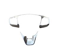MKVAXR Interni auto Coprivolante Finiture Adesivi Accessori Auto-Styling, for Ford, for Focus 2019 2020 MK4 ABS Adesivo per volante(Silver)