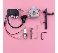 MKVAXR Kit asta di comando acceleratore e bobina accensione del carburatore, for STIHL, MS180 MS170 018 017 MS 180 170 Ricambio for motosega Kit interruttore per motosega