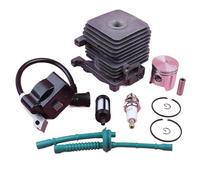 MKVAXR Kit bobina di accensione con pistone cilindro da 34 mm, for Stihl FS55 FS45 FS38 Linea filtro carburante Candela Strumento tagliaerba Sostituisci la parte Cilindro Pistone