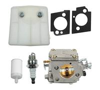 MKVAXR Kit candela filtro olio aria guarnizioni carburatore for sega a catena, for Husqvarna, 61 266 268 272 Utensili elettrici da giardino Candela per tosaerba