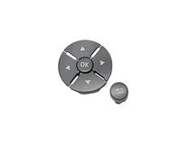 MKVAXR Kit di copertura del rivestimento pulsante controllo dell'interruttore volante dell'auto, for Mercedes, for Benz, W221 Classe S 2009-2013 2218215751 Interruttore al volante(BLACK Grey)