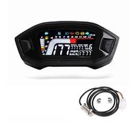 MKVAXR Moto LCD Cilindro 1 2 4 Cilindro tachimetro 13000 RPM Opzionale Retroilluminazione Contachilometri digitale Tachimetro Tachimetro per motocicletta(With Sensor-A)