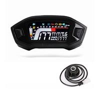 MKVAXR Moto LCD Cilindro 1 2 4 Cilindro tachimetro 13000 RPM Opzionale Retroilluminazione Contachilometri digitale Tachimetro Tachimetro per motocicletta(With Sensor-B)