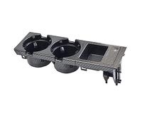 MKVAXR Portaoggetti centrale anteriore con doppio foro for console, portabevande, portamonete, for BMW, E46 Serie 3 323i 1998-2006 Car Styling 51168217953 Portabicchieri per auto(Carbon Fiber 1 Set)