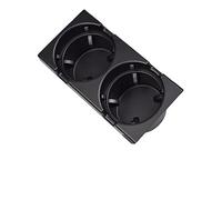 MKVAXR Portaoggetti centrale anteriore con doppio foro for console, portabevande, portamonete, for BMW, E46 Serie 3 323i 1998-2006 Car Styling 51168217953 Portabicchieri per auto(Black Cup Holder)