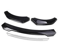 MKVAXR Protezione Auto Paraurti Anteriore Labbro Body Kit Spoiler Striscia Decorativa Paraurti Canard Lip Splitter Parti Esterne, for Jetta, Spoiler Splitter anteriore(BLACK Bright Black White)