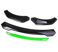 MKVAXR Protezione for auto Paraurti anteriore Labbro Body Kit Spoiler Striscia decorativa Paraurti Canard Lip Splitter Parti esterne, for Mazda, Spoiler Splitter anteriore(BLACK Bright Black Green)