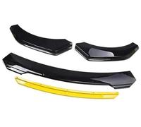 MKVAXR Protezione for auto Paraurti anteriore Labbro Body Kit Spoiler Striscia decorativa Paraurti Canard Lip Splitter Parti esterne, for Mazda, Spoiler Splitter anteriore(BLACK Bright Black Yellow)