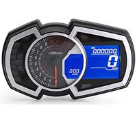 MKVAXR Tachimetro for motocicletta, indicatore di velocità universale, indicatore di carburante, 13000 giri/min, fai da te, 1, 2, 4 cilindri, LCD, 199 km/h Tachimetro per motocicletta(Speedometer)