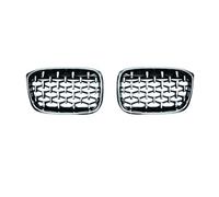 MKVAXR Una Coppia Auto Paraurti Anteriore Griglie Diamond Racing Griglia Griglia, for BMW, for X3 G01 G08 X4 G02 2018 2019 2020 Auto Meteor Styling Griglia del radiatore(All Sliver)