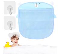 MKVZIYE Bath Rete Giocattolo,Rete Giocattolo per Vasca,Organizzatore Giocattoli Bagno Borsa Sacca Rete Portaoggetti da Appendere Immagazzinaggio del Giocattolo del Bagno,Blu
