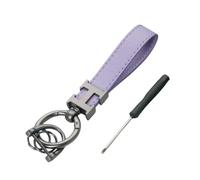 MKWGZPGW Portachiavi Auto in Pelle Microfibra per Puma MK2 ST/ST-Line X 2020-2023 2024, Portachiavi Rotante a 360 Gradi con Anello a D, per Uomini E Donne, Autoaccessori,Purple