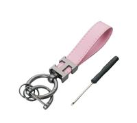 MKWGZPGW Portachiavi Auto in Pelle Microfibra per Puma MK2 ST/ST-Line X 2020-2023 2024, Portachiavi Rotante a 360 Gradi con Anello a D, per Uomini E Donne, Autoaccessori,Pink