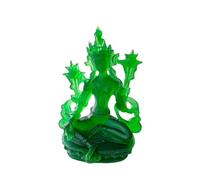 MKYKDY Statue di Buddha Sculture Tara verde Resina verde Tibetano Tempio buddista Home Office Decorare Statua Artigianato Collezionismo Statuette
