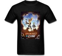 MkYoko Ratchet And Clank Funny T-Shirt Mens Unisex Black Tees S