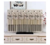 MKYYIOED Copertina Per Tv Simplified Cover For Television Lace Desktop Wall Mounted TV Turn On The Without Removing The Minimalist(Style B Coffee color,95 x Height 65cm)