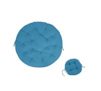MKYYIOED Cuscino for Sedia, Ad Aria Trapuntato Con Rotondo | Cuscino da esterno con lacci antiscivolo(Blue,112x112CM)