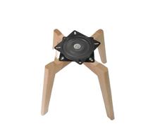 MKYYIOED Gambe Di Mobili In Legno Solid Wood Chair Legs 360° Rotatable Stable Sturdy effective Floor-standing Replacement Base(Black)
