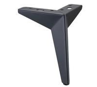 MKYYIOED Paraspigoli Piedini Hardware for mobili in Metallo a Triangolo rombico da 4 Pezzi, Divano Letto Altezza Armadio con Viti(Black 10cm)