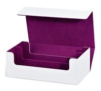 MKYYIOED Porta Deck Scatola porta carte, custodia for con bustina singola, magnetica resistente(White-purple)
