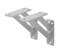 ML-Design 2 Pezzi Reggimensola a Muro 120x120 mm Argento Alluminio Mensole Galleggianti a Parete Staffa a Muro Supporto Mensola Sospesa a Parete Staffe per Mensole Pesanti Supporti per Scaffale