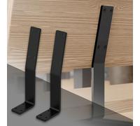 ML-Design 2 Pezzi Supporto per Schienale di Panca Industriale Nero in Acciaio 345x90x50 mm Supporti per Schienale per Seduta per Panche Letti e Sedie Profilo Porta-Schienale Schienale da Avvitare