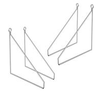 ML-Design 4 Pezzi Supporto per Scaffale Mensole da Muro 250 mm Argento Metallo Scaffali Galleggianti Supporto per Mensola a Parete Scaffali Mensole a Decorative Fai da Te Scaffale Staffa a Triangolo