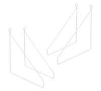 ML-Design 4 Pezzi Supporto per Scaffale Mensole da Muro 250 mm Bianco Metallo Scaffali Galleggianti Supporto per Mensola a Parete Scaffali Mensole a Decorative Fai da Te Scaffale Staffa a Triangolo