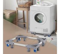 ML-Design Base Mobile per Lavatrice con 4 Ruote e 8 Piedi Dimensioni Regolabili 43-66 cm Supporto Antiscivolo per Elettrodomestici Frigoriferi Asciugatrici Regolabile in Altezza 10-13 cm