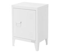 ML-Design Classificatore Industriale 40 x 30 x 58 cm in Acciaio Bianco Maniglia della Porta a Sinistra, Schedario in Metallo per Ufficio, Mobile Portadocumenti con 1 Anta, Armadio per Archiviazione
