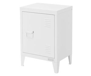 ML-Design Classificatore Industriale 40 x 30 x 58 cm in Acciaio Bianco Maniglia della Porta a Sinistra, Schedario in Metallo per Ufficio, Mobile Portadocumenti con 1 Anta, Armadio per Archiviazione