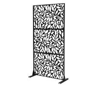 ML-Design Divisorio in Metallo Firenze 90x180 cm, Paravento a 3 Pannelli per Privacy, Espandibile e Autoportante, Scudo Protettivo Decorativo Elegante, Resistente alle Intemperie per Esterno e Interno