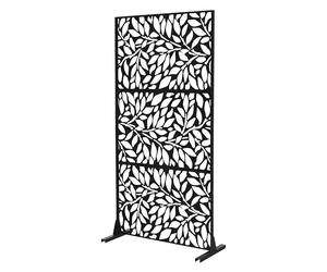 ML-Design Divisorio in Metallo Firenze 90x180 cm, Paravento a 3 Pannelli per Privacy, Espandibile e Autoportante, Scudo Protettivo Decorativo Elegante, Resistente alle Intemperie per Esterno e Interno