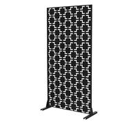 ML-Design Divisorio in Metallo Milano 90x180 cm, Paravento a 3 Pannelli per Privacy, Espandibile e Autoportante, Scudo Protettivo Decorativo Elegante, Resistente alle Intemperie per Esterno e Interno