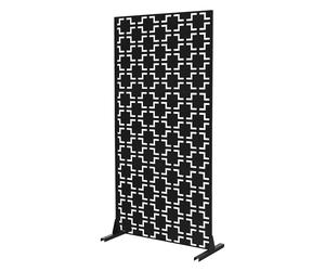 ML-Design Divisorio in Metallo Milano 90x180 cm, Paravento a 3 Pannelli per Privacy, Espandibile e Autoportante, Scudo Protettivo Decorativo Elegante, Resistente alle Intemperie per Esterno e Interno