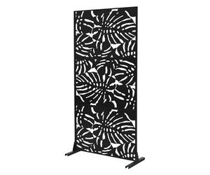 ML-Design Divisorio in Metallo Roma 90 x 180 cm, Paravento a 3 Pannelli per Privacy, Espandibile e Autoportante, Scudo Protettivo Decorativo Elegante, Resistente alle Intemperie per Esterno e Interno
