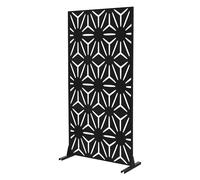 ML-Design Divisorio in Metallo Torino 90x180 cm, Paravento a 3 Pannelli per Privacy, Espandibile e Autoportante, Scudo Protettivo Decorativo Elegante, Resistente alle Intemperie per Esterno e Interno