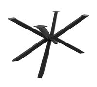 ML-Design Gambe per Tavolo in Metallo Nero, Struttura per Scrivania o Tavolo da Pranzo da Esterno, Piedi Mobili a Forma Spider, Telaio in Acciaio, Resistenti alle Intemperie per Outdoor, 120x78x72 cm