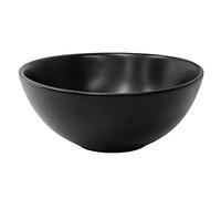 ML-Design Lavabo da Appoggio in Ceramica Nero Opaco Rotondo Ø 280 x 150 mm con Foro di Scarico Lavello Lavamani Tondo a Forma di Ciotola per Arredo Bagno/WC Ospiti Sanitari Design Moderno Elegante