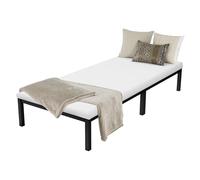 ML-Design Letto Singolo 90x200 cm in Metallo Nero con Rete a Doghe, Struttura Letto Robusta in Acciaio, Giroletto Moderno per Cameretta Bambini, Ragazzi, Camera da Letto o Letto Ospiti