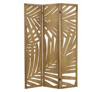 ML-Design Paravento per Ambienti a 3 Ante Sapporo, Separè Divisorio Interno | Parete Pieghevole Autoportante 170x121 cm con Telaio in Legno Paulownia a 3 Pannelli per Soggiorno, Camera da Letto o Studio