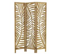 ML-Design Paravento Pieghevole 3 Pannelli "Fukuoka" in Legno Naturale 170x121 cm Schermo Separatore Autoportante per Interni, Divisorio Stanza, Separé Decorativo Camera da Letto, Soggiorno o Ufficio