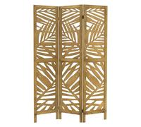 ML-Design Paravento Pieghevole 3 Pannelli "Kyoto" in Legno Naturale 170x121 cm Schermo Separatore Autoportante per Interni, Divisorio Stanza, Separé Decorativo per Camera da Letto, Soggiorno o Ufficio