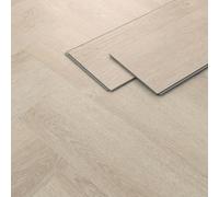 ML-Design Pavimento in PVC Deluxe Vinile a Click Rovere Chiaro Spina di Pesce 61x12,8x4,2mm 6,24m² 80 Listoni Marrone Aspetto Legno Antiscivolo Impermeabile Classe di Utilizzo 34