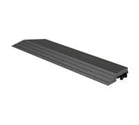 ML-Design Profilo Angolare Sinistro WPC 38x2x7,5 cm Antracite - Finitura per Pavimenti da Esterno Effetto Legno Antiscivolo con Drenaggio Resistente UV Facile da Montare per Terrazze e Giardini