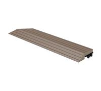 ML-Design Profilo Angolare Sinistro WPC 38x2x7,5 cm Marrone Scuro - Finitura per Pavimenti da Esterno Effetto Legno Antiscivolo con Drenaggio Resistente UV Facile da Montare per Terrazze e Giardini