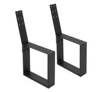 ML-Design Set 2 Gambe Base Panchina 40 x 78,5 cm Struttura Panca da Giardino Parco in Acciaio Verniciato a Polvere Nero con Schienale Piedi di Ricambio Telaio Fai da Te da Esterno Design Industriale