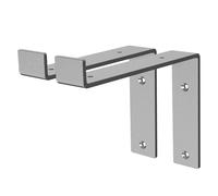 ML-Design Set 2 Staffe per Mensole a L in Metallo Grigio 20 x 4 x 14,5 cm Supporti Angolari per Ripiani Peso Massimo 50 kg con Materiale di Montaggio a Parete Incluso Scaffalature a Muro