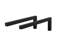 ML-Design Set di 2 Staffe a Muro Design ad L 450 x 150 mm in Acciaio Nero Supporti per Scaffali Aperti Mensole Telaio Lavabo Bagno Scrivania Mobili Reggimensola da Parete incl. Materiale di Montaggio